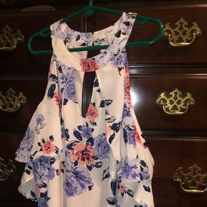 Candie's Dresses - Cold shoulder flowered dress NEVER WORN Candie's Dresses - Cold shoulder flowered dress NEVER WORN